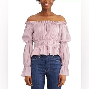 LEYDEN - Off-Shoulder Lilac  Top
